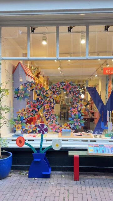 Our store window is in a blooming 20 years style, no Xmas window this year but we have more than enough surprising gifts for you! Open 7 days a week!
